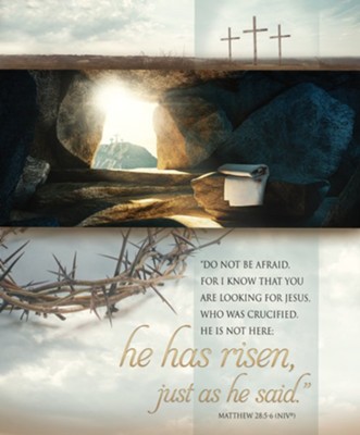 He Has Risen (Matthew 28:5-6, NIV) Large Bulletins, 100 - Christianbook.com