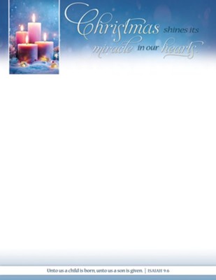 Christmas Shines (Isaiah 9:6, KJV) Letterhead, 100 - Christianbook.com