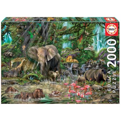 African Jungle Puzzle, 2000 Pieces  - 