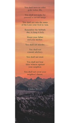 10 Commandments Bookmarks (Exodus 20:3-17) Pack of 25  - 