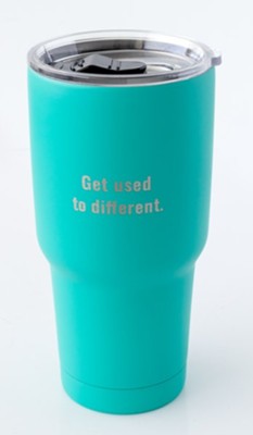 Get Used to Different, Stainless Steel Tumbler, Teal, 30 oz  - 