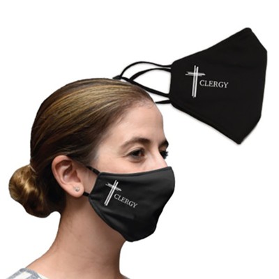Clergy Face Mask, Black  - 