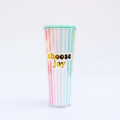 FINAL SALE - Straw Tumbler  Choose Joy – Mary Square