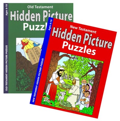 Old & New Testament Hidden Pictures Coloring & Activity Set, 2 Books  - 