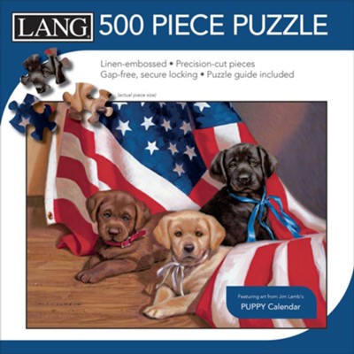 American Puppy, 500 Piece Jigsaw Puzzle  -     By: Jim Lamb
