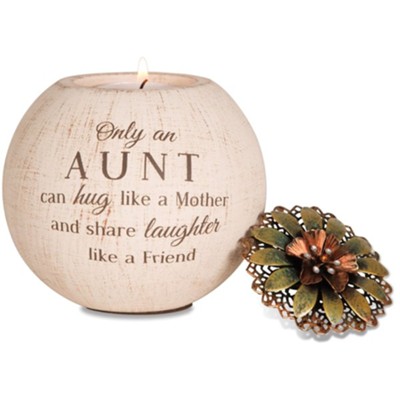 Only an Aunt Can Hug Like a Mother Tealight Candle Holder  - 