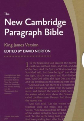 KJV New Cambridge Paragraph Bible Personal Size, Calfskin, black  -     Edited By: David Norton
    By: David Norton
