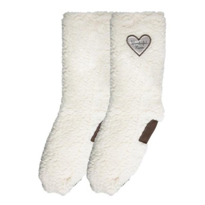 Wonderful Nana Sherpa Slipper Socks  -     By: Comfort Collection
