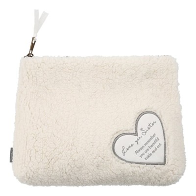 Sister Sherpa Cosmetic Bag  -     By: Comfort Collection
