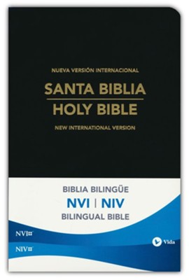 Biblia bilingue NVI/NIV, piel imit., negra  (NVI/NIV Bilingual Bible, Black Imit. Leather)  - 