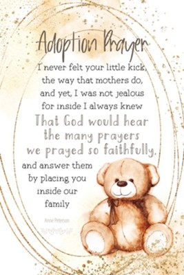 Adoption Prayer Plaque  -     By: Anne Peterson
