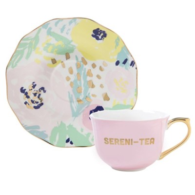 Blessed Mom Tea Cup & Saucer