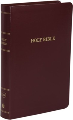 KJV Personal Size Reference Bible Giant Print, Leather-Look, Burgundy ...