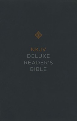 NKJV Deluxe Reader's Bible--hardcover, cloth over board, Blue, Hardcover, Navy  - 