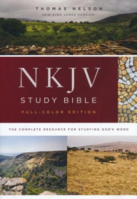 NKJV Comfort Print Full Color Study Bible, Hardcover  - 