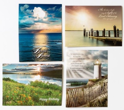 Ocean Scenes Birthday Cards, Box of 12  -     By: Cameron Brooks
