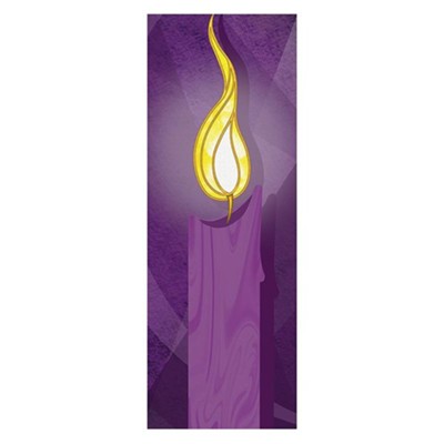 Advent Candle 2'x 6' Fabric Banner  - 