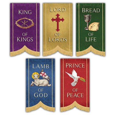 Call Him By Name, Set of 5 42 x 60 Fabric Banners - Christianbook.com
