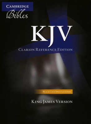 KJV Clarion Reference Bible, Calf Split Leather, Black   - 