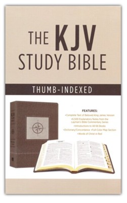 Go-Anywhere KJV Study Bible (Cedar Compass), imitation  leather, Thumb-Indexed  -     Edited By: Christopher D. Hudson
