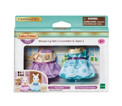 Calico Critters Dress Up Set Lavender Aqua