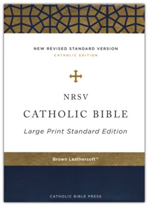 NRSV Catholic Bible, Large Print, Comfort Print, Leathersoft, Brown  - 