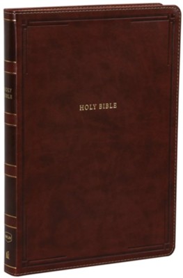 NKJV Giant-Print Thinline Bible, Comfort Print--soft leather-look ...