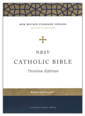 NRSV Catholic Thinline Bible, Comfort Print--soft leather-look, black  - 