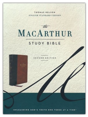 ESV MacArthur Study Bible, 2nd Edition--soft leather-look, brown  -     Edited By: John MacArthur
