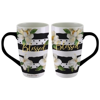 Blessed, Magnolia, Latte Mug  -     By: Sandy Clough
