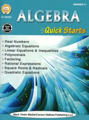 Algebra Quick Starts, Grades 7 - 12  -     By: Wendi Silvano
