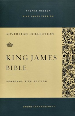 KJV Personal-Size Sovereign Collection Bible, Comfort Print--soft leather-look, brown  - 