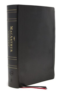NKJV MacArthur Study Bible, 2nd Edition, Comfort Print--genuine leather, black  -     Edited By: John MacArthur
