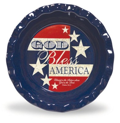 God Bless America Pie Plate  - 