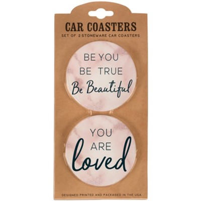 Beautiful & Loved Car Coaster Set  - 