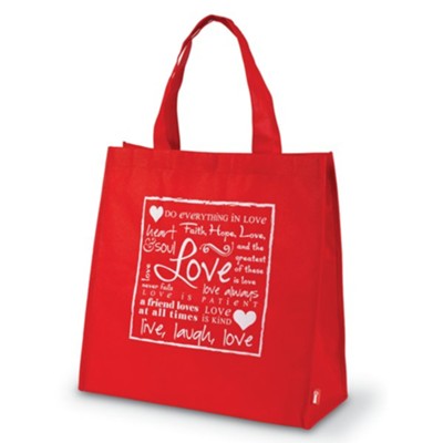 Love, Tote Bag - Red    -     By: Miriam Hahn
