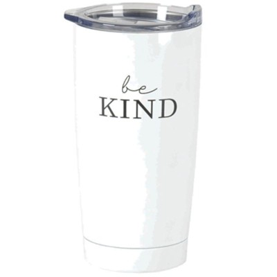 Be Kind Stainless Steel Tumbler, White  - 