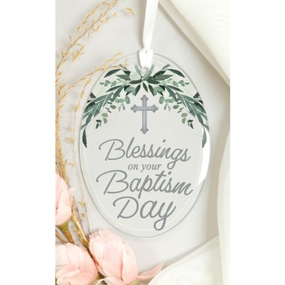 Baptism Blessings, Glass Ornament  - 