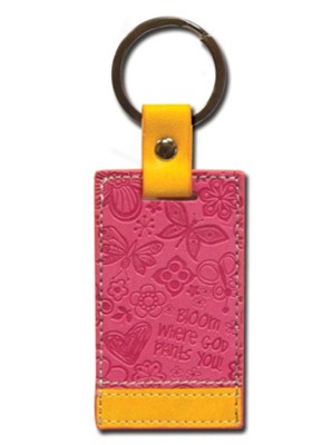 Bloom Keychain, Orange and Pink  - 