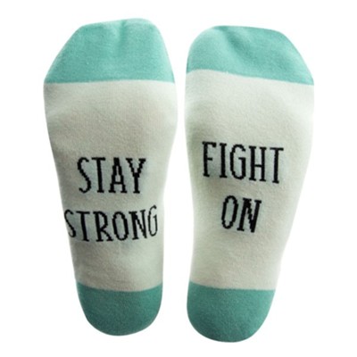 Stay Strong Fight On Socks, Medium/Large  - 