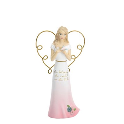 She Believed She Could Angel Holding Butterfly Figurine  -     By: Heartful Love, Amylee Weeks
