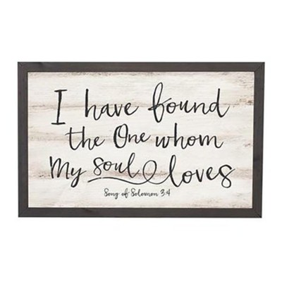 I Have Found the One Whom My Soul Loves, Framed Decor   - 
