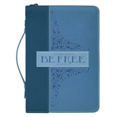 Be Free Bible Cover, Blue, Medium  - 