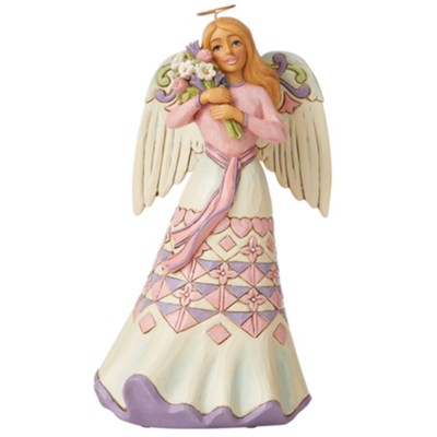 Angel Holding Flowers Figurine  -     By: Jim Shore
