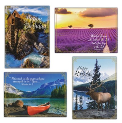 Birthday For Him Boxed Cards, Scenic Landscapes  - 