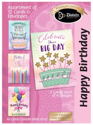 Birthday Boxed Cards, Graphics and Glitter  - 