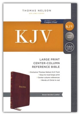 KJV Large Print Center-Column Reference Bible, Comfort Print--bonded ...