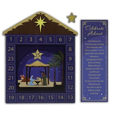 Magnetic Advent Calendar Nativity Scene Christianbook com