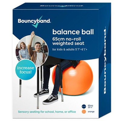 65cm Balance Ball No-Roll Weighted Seat (Orange)   - 