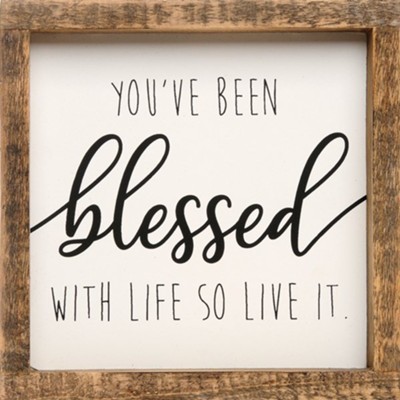 You've Been Blessed with Life Framed Sign - Christianbook.com